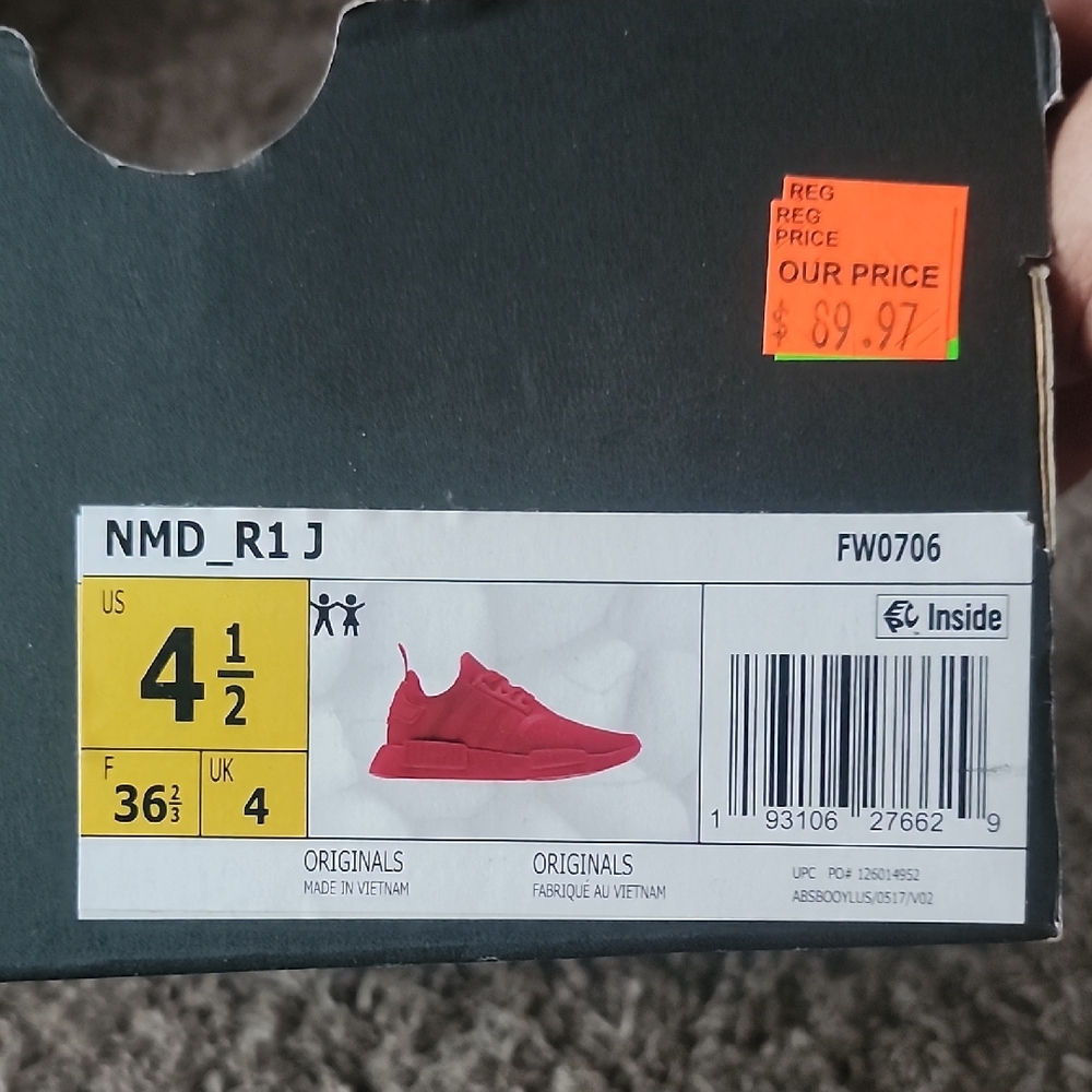 Adidas NMD_R1 J Bold Red Shoes